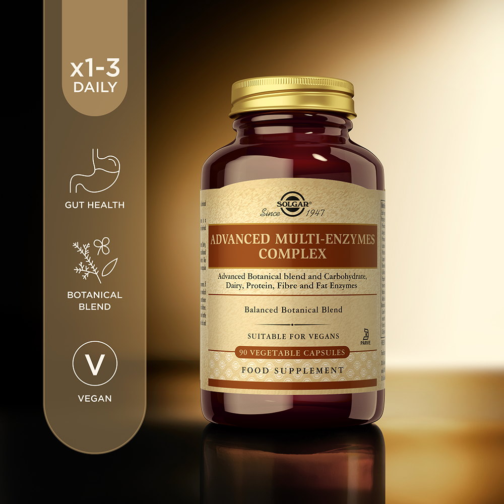 Solgar Advanced Multi-Enzyme Complex Vegetable Capsules - Pack of 90