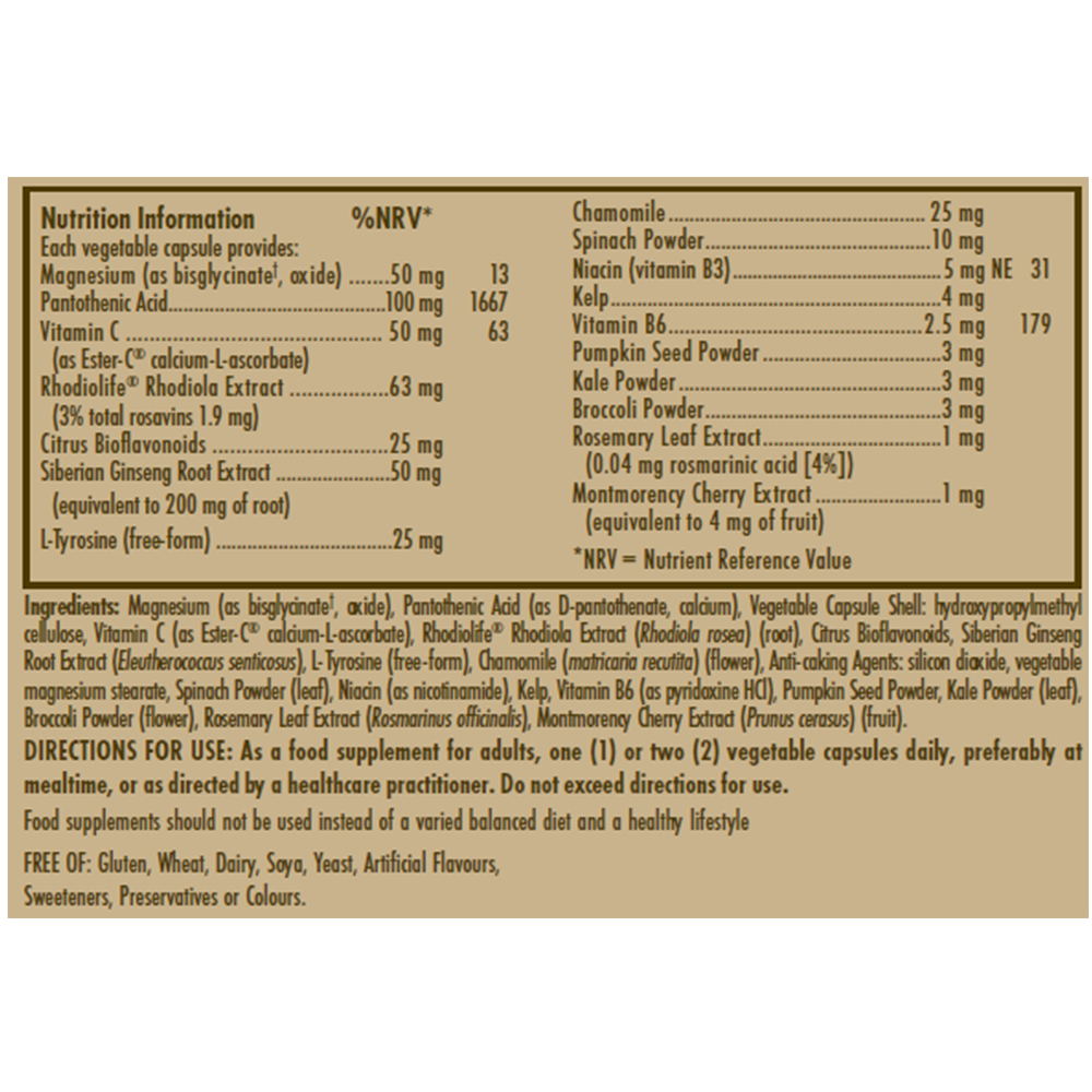 Solgar Balance Rhodiola Complex Vegetable Capsules - Pack of 60