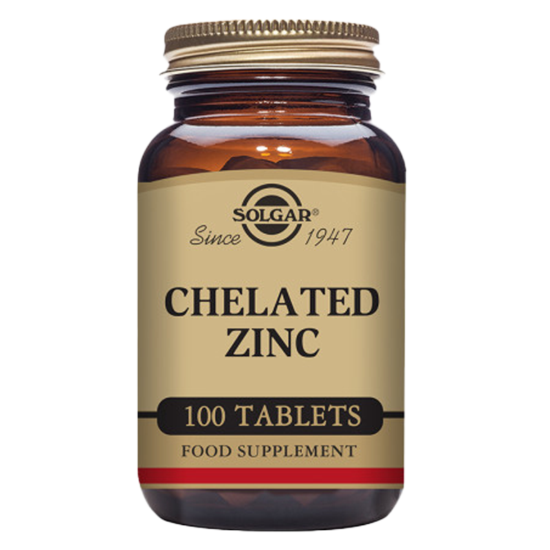 Solgar Chelated Zinc Tablets - Pack of 100