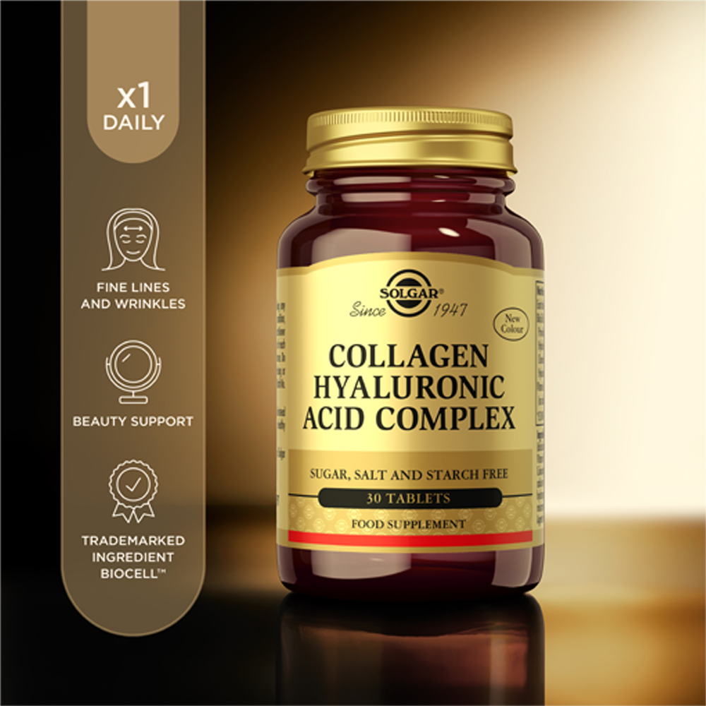 Solgar Collagen Hyaluronic Acid Complex Tablets - Pack of 30