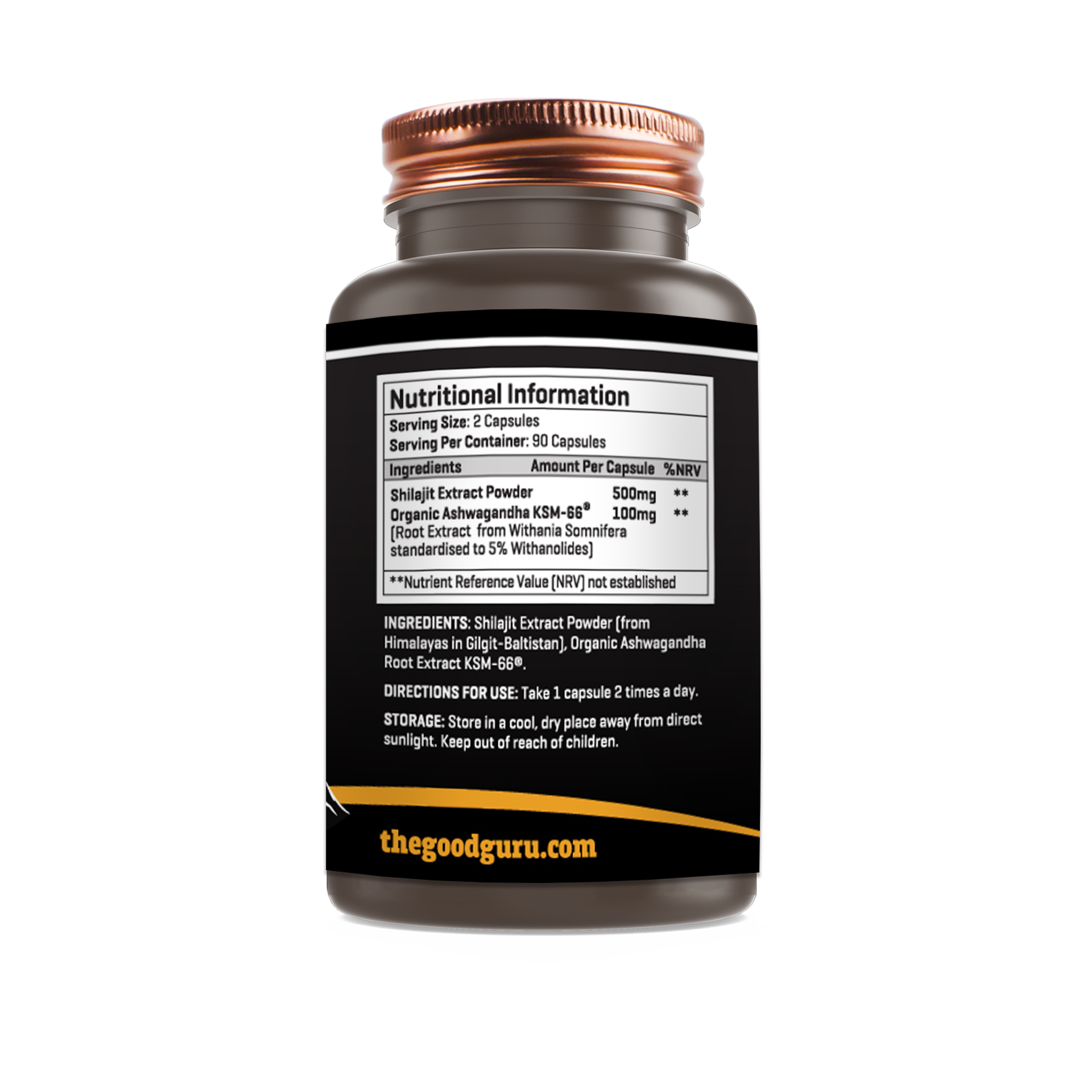The Good Guru Gold Shilajit + Ashwagandha KSM66