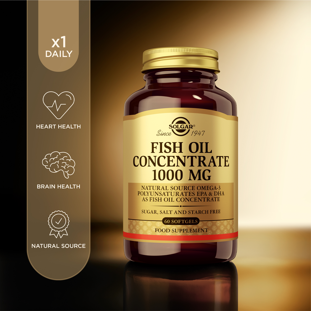 Solgar Fish Oil Concentrate 1000 mg Softgels - Pack of 120
