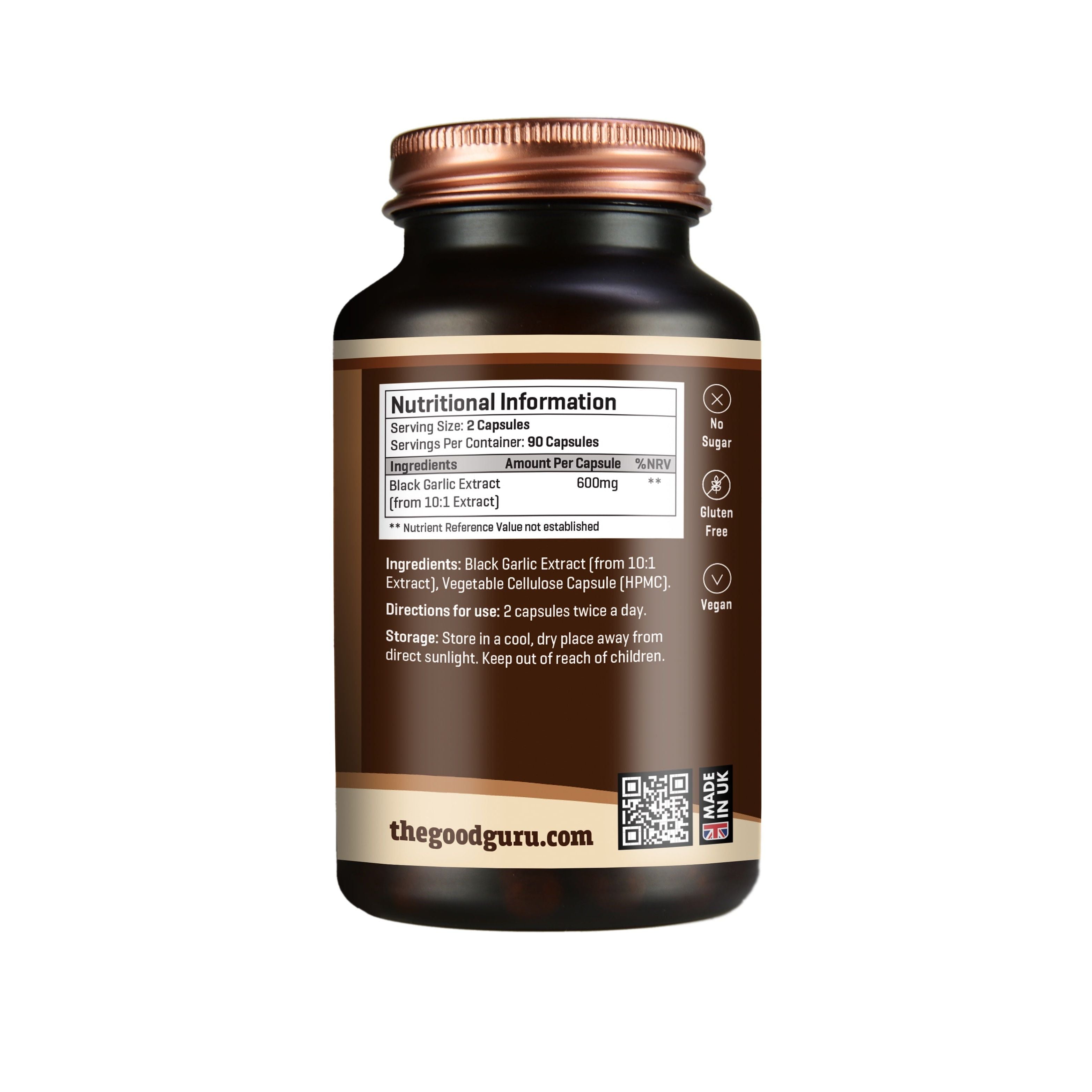The Good Guru Vegan Black Garlic Extract