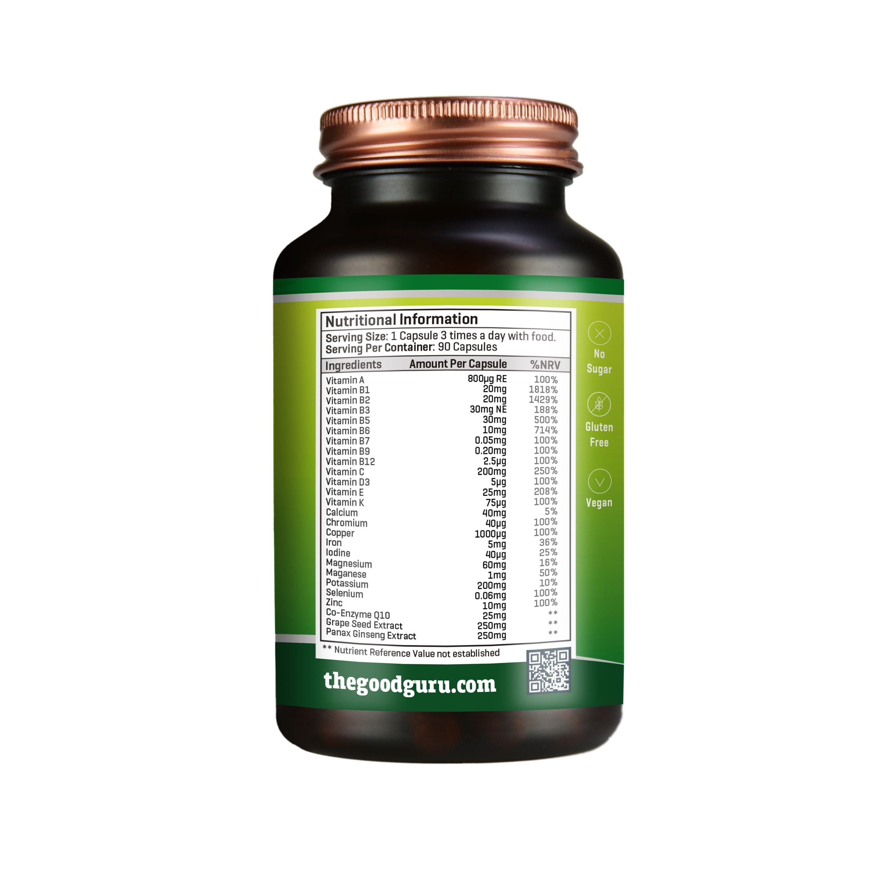 The Good Guru Vegan MultiVitamin