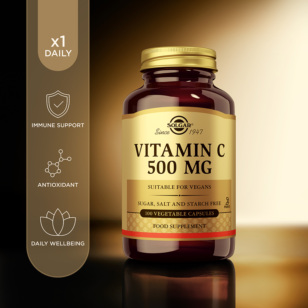 Solgar Vitamin C 500 mg Vegetable Capsules - Pack of 100
