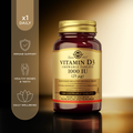 Solgar Vitamin D3 1000 IU (25 mcg) Chewable Tablets - Pack of 100