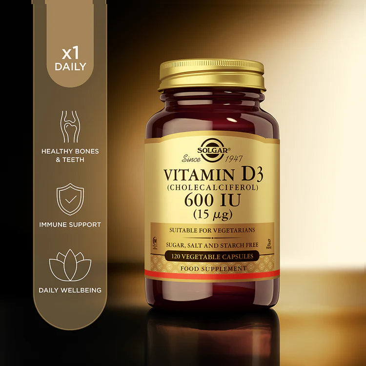 Solgar Vitamin D3 (Cholecalciferol) 600 IU Vegetable Capsules