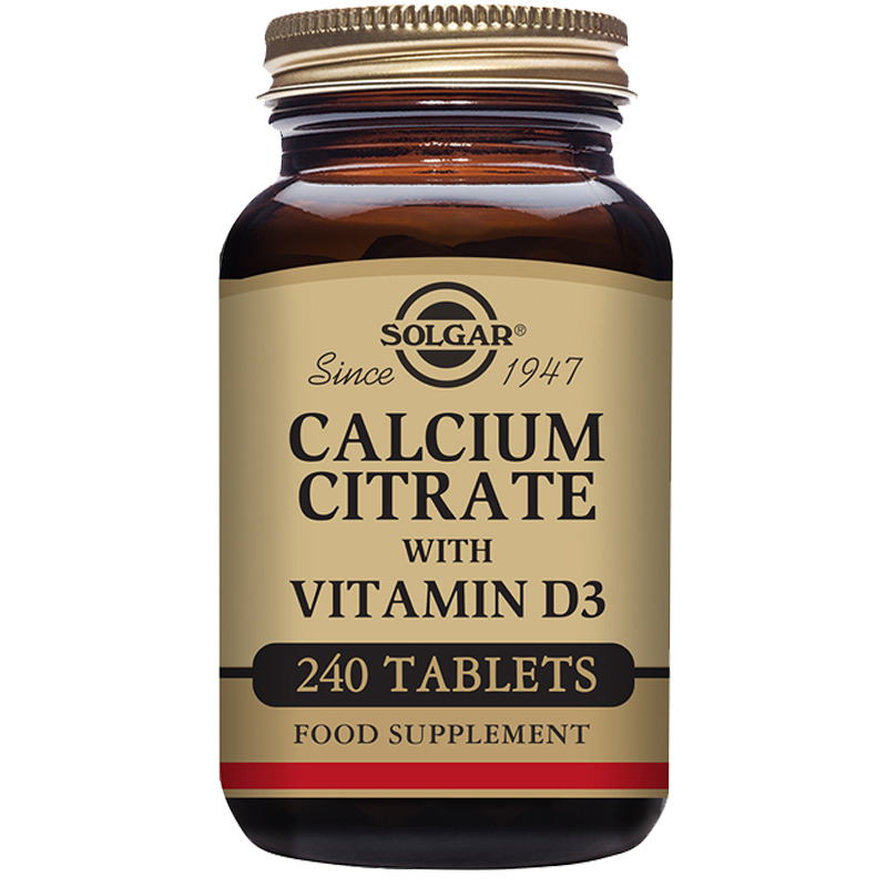 Solgar Calcium Citrate with Vitamin D3 Tablets
