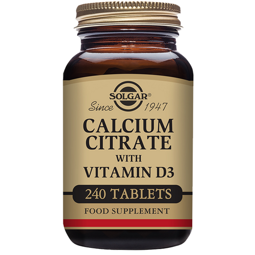 Solgar Calcium Citrate with Vitamin D3 Tablets