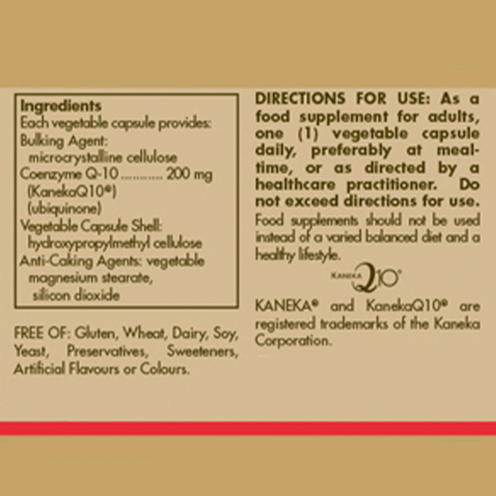 Solgar CoQ-10 200 mg Vegetable Capsules - Pack of 30