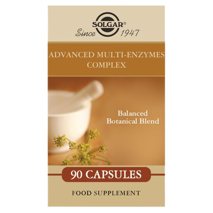 Solgar Advanced Multi-Enzyme Complex Vegetable Capsules - Pack of 90