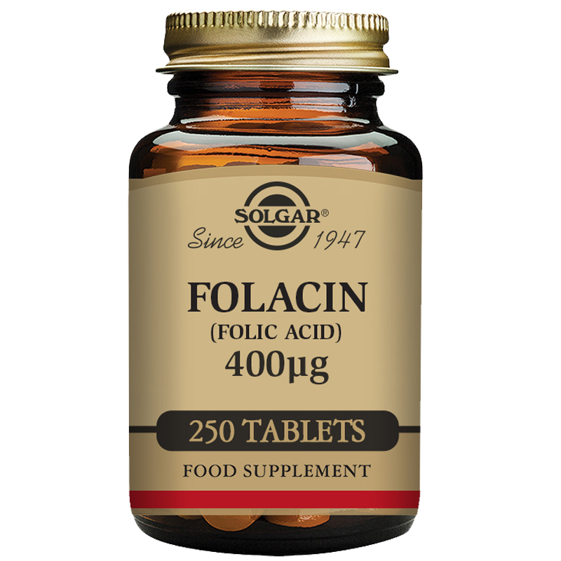 Solgar Folacin (Folic Acid) 400 mcg Tablets