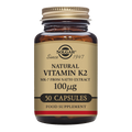 Solgar Natural Vitamin K2 (MK-7) 100 mcg  Vegetable Capsules - Pack of 50
