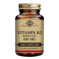 Solgar Vitamin B2 (Riboflavin) 100 mg Vegetable Capsules  - Pack of 100