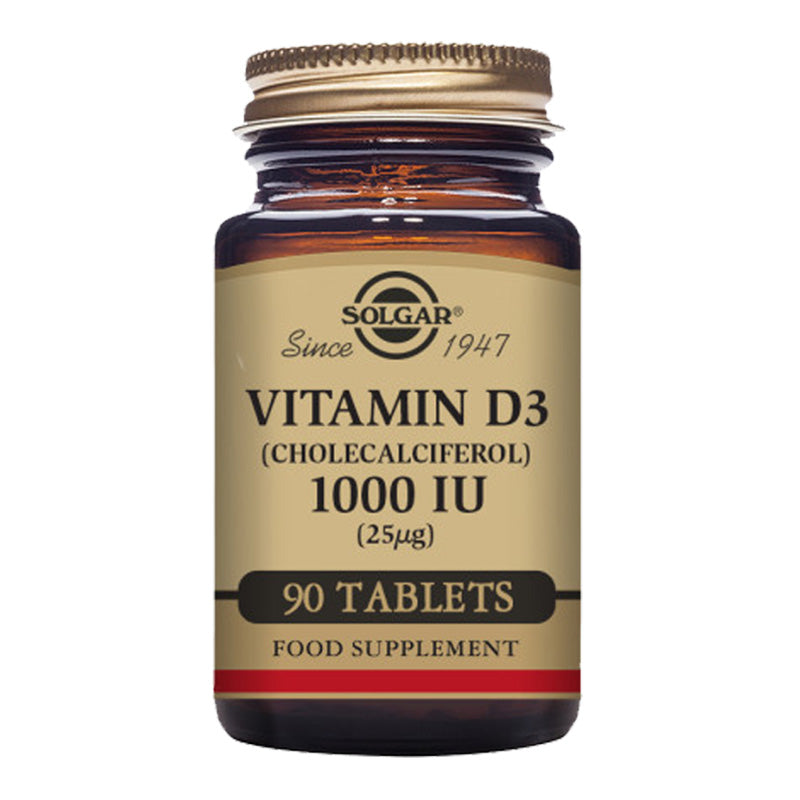 Solgar Vitamin D3 (Cholecalciferol) 1000 IU (25 mcg) Tablets