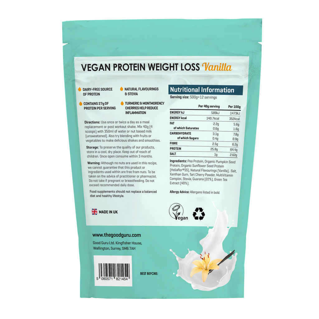 The Good Guru Vegan Protein Weight Loss - Vanilla